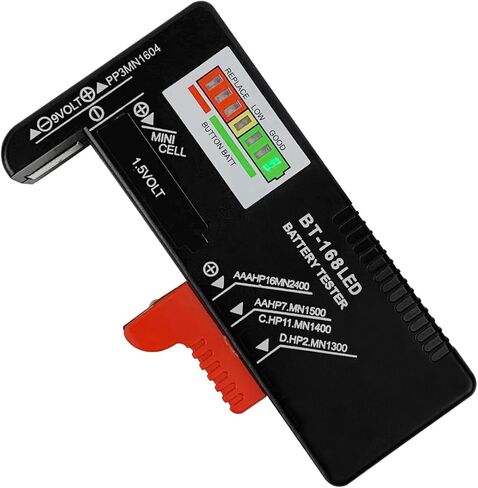 جهاز فحص البطارية من ZUFECY، جهاز فحص البطاريات العالمي لبطاريات AAA AA C D 9V 1.5V لنموذج البطاريات المنزلية in Kuwait