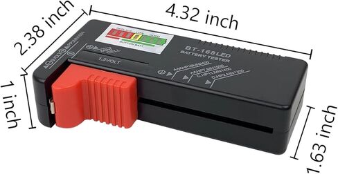 جهاز فحص البطارية من ZUFECY، جهاز فحص البطاريات العالمي لبطاريات AAA AA C D 9V 1.5V لنموذج البطاريات المنزلية in Kuwait