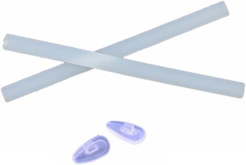 Caulo Replacement Kit of Temple Ear Socks and Nose Pads Compatible with Oakley Tincup OX3184 Glass Sunglass Frames (Black Earsocks Only - 2 Pairs) in Saudi Arabia