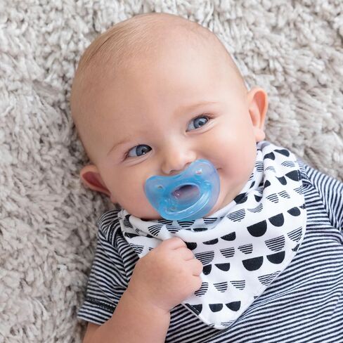 Chicco PhysioForma 100% Soft Silicone One Piece Pacifier for Babies 0-6 Months | BPA & Latex Free | Reusable Case | Blue/Green, 2pk in Saudi Arabia