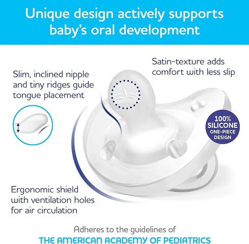 لهاية تشيكو فيسيوفورما 100% من السيليكون الناعم للأطفال من عمر 0 ​​إلى 6 أشهر | خالية من مادة BPA واللاتكس | حالة قابلة لإعادة الاستخدام | أزرق/أخضر، قطعتان in Kuwait