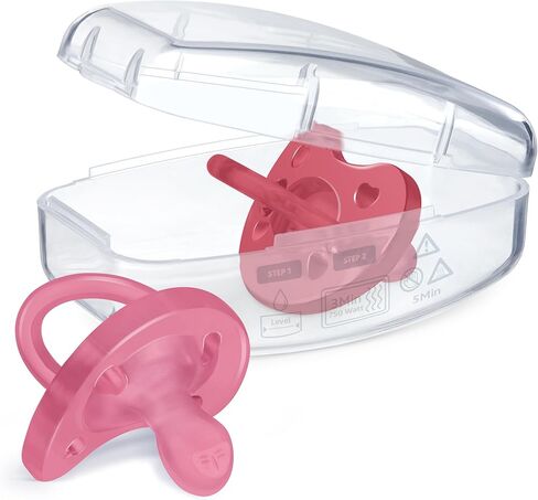 لهاية تشيكو فيسيوفورما 100% من السيليكون الناعم للأطفال من عمر 0 ​​إلى 6 أشهر | خالية من مادة BPA واللاتكس | حالة قابلة لإعادة الاستخدام | أزرق/أخضر، قطعتان in Kuwait