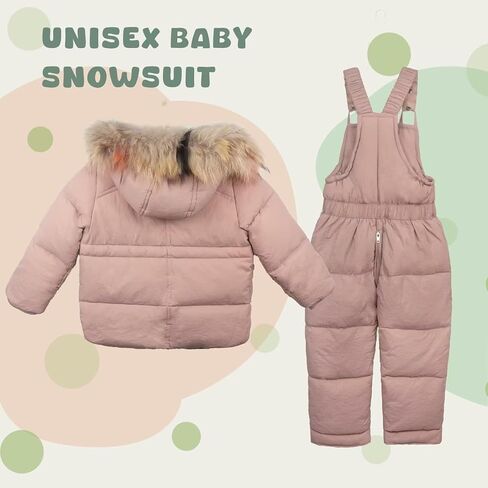 Baby Girls Boys' Snowsuit Winter Clothes Kids Coats Toddler Snow Pants and Jacket in Saudi Arabia