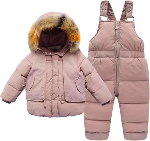 Baby Girls Boys' Snowsuit Winter Clothes Kids Coats Toddler Snow Pants and Jacket in Saudi Arabia