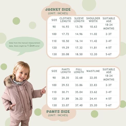Baby Girls Boys' Snowsuit Winter Clothes Kids Coats Toddler Snow Pants and Jacket in Saudi Arabia