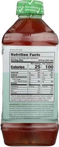 Berri Lyte Organic Cherry Electrolyte Solution, Plant Based, 1 LT (Pack of 6) in Saudi Arabia