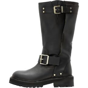AllSaints Women's Tay Biker Boot Mid Calf