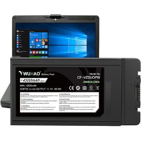 WUHAO for CF54 Battery, CF-VZSU0PW Laptop Battery Replacement [Upgraded 4500mAh] for Panasonic TOUGHBOOK CF54 CF-54 Mk1 Mk2 Mk3 Series/54 Gloved Multi Touch/54 Lite/54 Performance/54 Prime 11.1V