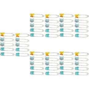 Baby Diaper Pins - 40pcs Baby Safety Pins Newborn Safety Pin Animal Pattern Cartoon Diaper Pins for Cloth Diapers