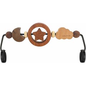 Baby Bjorn Bouncer Toy Bar, Toy Bar for Baby Bouncer, Baby Sensory Toy, Rotatable, Easy to Attach and Remove, Eco-Friendly Materials, Natural Wood
