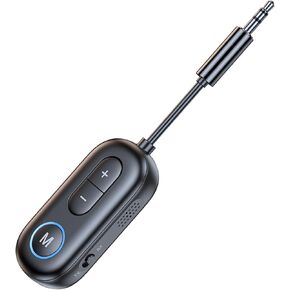 Bluetooth 5.4 Airplane Transmitter Adapter for Airpods or Headphones, 2-in-1 Wireless Bluetooth 3.5mm Aux Audio Transmitter/Receiver for Flight, TV, Car Stereo, Home Speaker