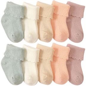 Newborn Cuff Socks Baby-girls Socks Infant Toddler Crew Ankle Socks