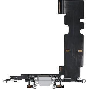 Dock Connector Charging Port Replacement for iPhone 8 Plus White Repair Headphone Jack Flex Cable Fix USB Charge Microphone Antenna Assembly for 8Plus
