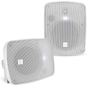 Pyle Outdoor 5.25" Wireless Bluetooth Speaker - 2-Way Waterproof Weatherproof Wall/Ceiling Mounted Dual Speakers with Heavy Duty Grill, Universal Mount, for Patio and Indoor Use (Pair)