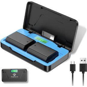 2-Pack NP-FZ100 Battery 2500mAh with Type-C 20W Fast Dual Charge for Sony A9 III FX3 FX30 A7 III A6600 A7S III A7 IV A7R III A7C A9 A6700 A9 II A9R A9S ZV-E1 A7R IV A7R V, Magnetic Snap Cover