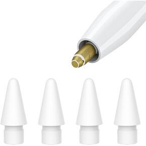 Replacement Tips Compatible with Apple Pencil (2nd Generation)/Apple Pencil (USB-C)/Apple Pencil (1st Generation)/Logitech Crayon Digital Pencil ​​​​​​​ White 4 Pack