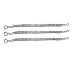 12" x 1/2" Braided Ground Straps (1/2" Ring to 1/4" Ring)-3pcs