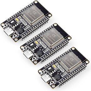 ELEGOO 3PCS ESP-WROOM-32 Development Board USB-C, 2.4GHz Dual Mode WiFi+Bluetooth Dual Core Microcontroller for Arduino IDE, Support AP/STA/AP+STA, CP2102 Chip