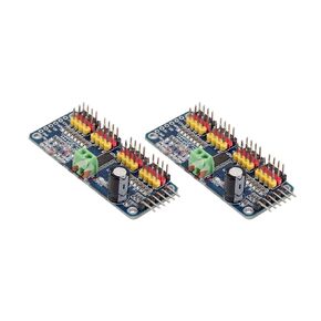 DEVMO 2PCS PCA9685 PWM Servo Motor Driver I2C IIC Module 12-bit 16 Channel Compatible with Servo Ar-duino