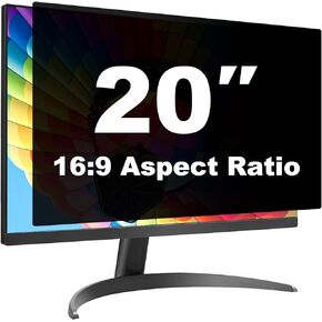 20 Inch Computer Privacy Screen Shield for 16:9 Widescreen Desktop Monitor - Anti-Glare Blue Light Privacy Filter and Anti Spy Privacy Screen Protector Film[2 Pack]