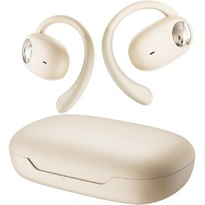 Wireless Open Ear Bluetooth 5.4 Headphones with Ear Hooks, Built-in Microphone, 50H Playtime, Noise Cancelling, LED Display Charging Case - Sport Earbuds for Active Lifestyle