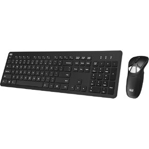 Adesso Wireless Air Mouse and Keyboard Combo, Rechargeable, Desktop Mouse and Presentation Remote with Customizable Buttons & Hand Gestures for TV, Projector, CCTV, Presentation WKB-5300CB