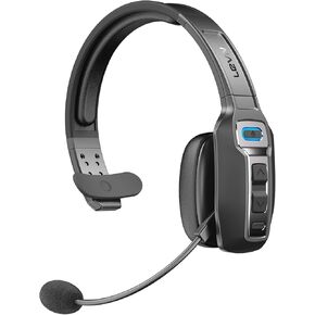 LEVN Bluetooth V5.2 Headset, Trucker Bluetooth Headset with AI Noise Cancelling Mic, 65-Hour Battery, Connect 2 Devices, Trucker Headset for Trucker, Remote Work, Online Meeting and Business Travel in Kuwait