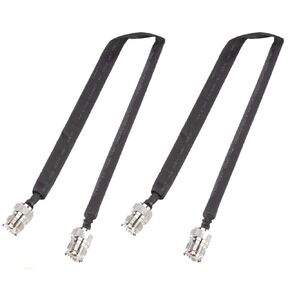 2 Pieces Door/Window Pass Through Flat Coaxial Cable SO239 UHF Female to UHF Female