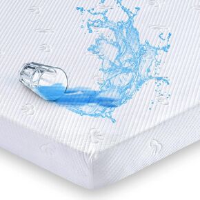 Waterproof Pack and Play Sheet Quilted, Small Baby Mattress Cover 39"×27"×5" - Knitted Fabric Soft and Comfortable- Skin Friendly, Hypoallergenic