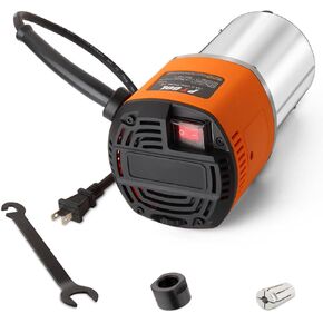 3.25HP/15A Router Motor, Soft Start, 6 Variable Speed from 10000 to 21000RPM, 1/2" Collet, 4.2" Diameter, 3-1/4 HP Industrial Router, Model PT-001M