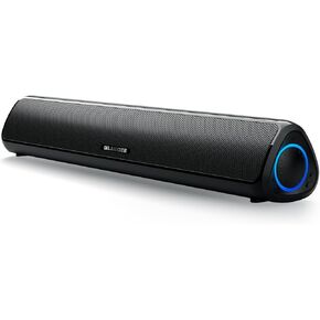Computer Speakers for Desktop PC, HiFi Stereo Poratble Bluetooth Speaker, Computer Soundbar, 3.5mm Aux-in Computer Sound Bar with Deep Impactful Bass, Gaming Speakers for PC,Laptop,Tablet