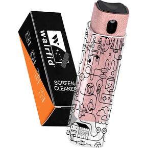walrfid Car Screen Cleaner, Computer Screen Cleaner Spray and Wipe, Laptop Cleaning Mist Kit for Electronic iPad, iPhone, Phone, MacBook, TV, Monitor, Tablet Display, with Black Graffiti Case - Pink