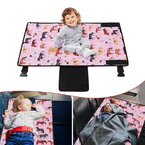 Toddler Airplane Bed, Airplane Seat Extender for Kids, Toddler Airplane Travel Essentials, No installation required,portable toddler bed,Waterproof & Tearproof Material - Storage Bag Included,