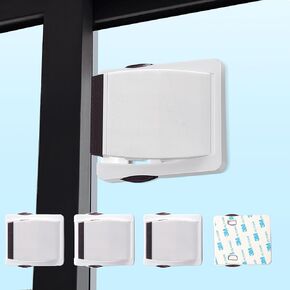 Sliding Door Lock - 4 Pack Baby Safety Slide Window Locks for Kids, No Drilling Tools Needed, Child Proof Cabinet Locks