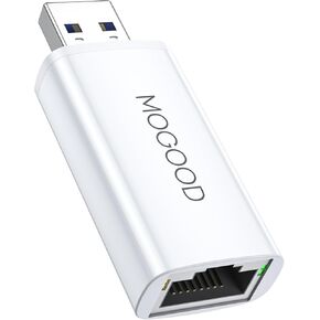 USB 3.0 to Ethernet Adapter, USB 3.0 to Gigabit Ethernet Network Adapter, USB to RJ45 LAN Adapter, 100/1000 Mbps RJ45 Internet Adapter for Chromebook, Laptop, Desktop, MacBook, Surface Pro