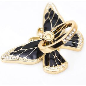 Butterfly Cell Phone Ring Grip Holder, 360 Degrees Rotation Phone Ring Grip Stand, Metal Finger Kickstand Compatible with iPhone, Samsung Galaxy, LG Google Pixel, Android Phone