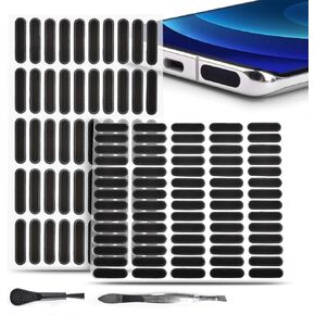 120Pcs Phone Speaker Cover Phone Speaker Dustproof Stickers Phone Speaker Dust Protector Cover Anti Dust Sticker Speaker Dust-Proof Cover Kit with Cleaning Brush & Tweezer in Kuwait