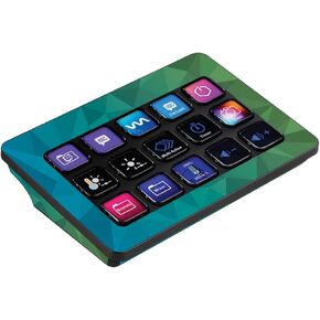 MightySkins Skin Compatible with Elgato Stream Deck MK.2 - Blue Green Polygon | Protective, Durable, and Unique Vinyl Decal wrap Cover | Easy to Apply and Change Styles | Made in The USA