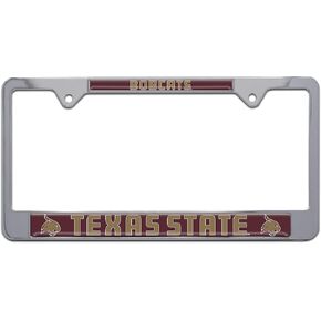 Texas State University Bobcats Metal License Plate Frame (Black Alumni)