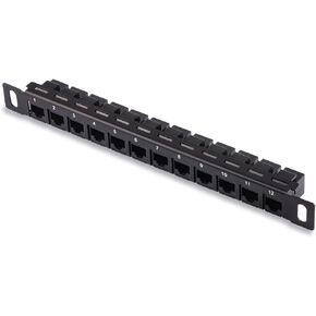 GeeekPi DeskPi Rackmate Accessories Network Patch Panel 12 Port CAT6 10inch 0.5U