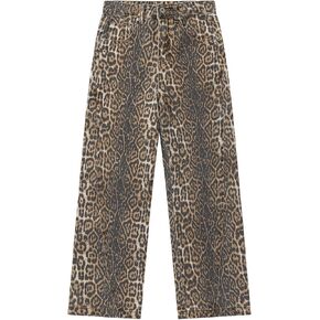 Y2k Pants Leopard Print Pants Straight Leg Jeans Baggy Jeans Oversized Pants Wide Leg Jeans