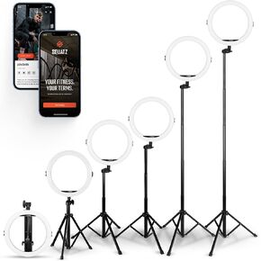 SQUATZ 11’’ LED 12W Selfie Ring Light with Wired Control, 3 Color Modes, 10 Brightness Levels, Tripod Stand with 6 Sections, Phone Holder, Adjustable Brightness Levels for Influencers, YouTube, TikTok