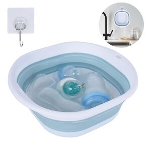 Baby Bottle Wash Basin, Collapsible Baby Bottle Dishwasher Baskets,Baby Bottle Tub for Sink,Reusable Baby Bottle Sink Basket for Home and Travel - (with Hook)