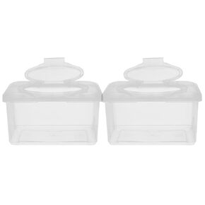 Vaguelly Refillable Wipe Dispenser 2pcs 1850ml Reusable Baby Wipe Container Box with Lid Nursery Flushable Wipe Holder Bathroom Wipes Dispenser Keeps Wipes Fresh
