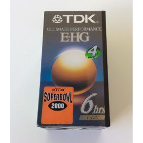 أشرطة VHS ذات الأداء الفائق من TDK T-120 E-HG (4 عبوات) in Kuwait