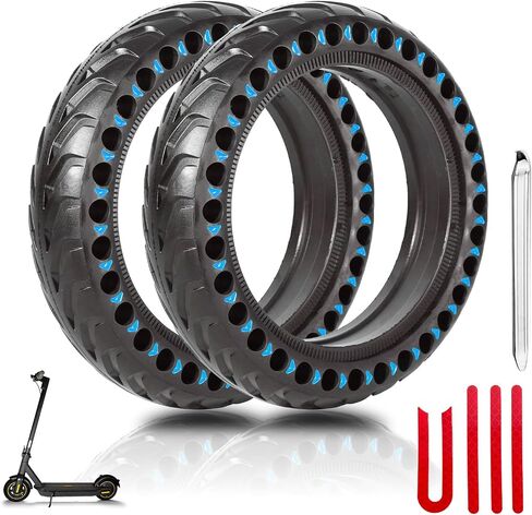 8.5x2 Inch Solid Rubber Tire for Electric Scooter, 8 1/2 x2 Tire for Gotrax GXL V2 / XR/APEX, 50/75-6.1 Replacement Tire for Xiaomi M365 / 1S /Pro 2 and All 8.5'' Scooter Tires (Black) in Saudi Arabia