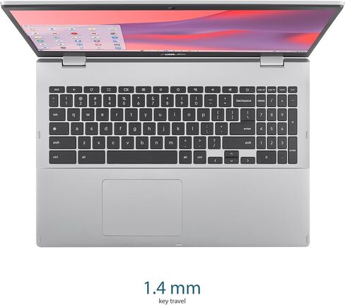 ASUS Chromebook CX1، شاشة 15.6 بوصة FHD NanoEdge، معالج Intel Celeron N4500، تخزين eMMC سعة 64 جيجابايت، ذاكرة الوصول العشوائي 8 جيجابايت، نظام التشغيل Chrome، فضي شفاف، CX1500CKA-AS84F in Saudi Arabia