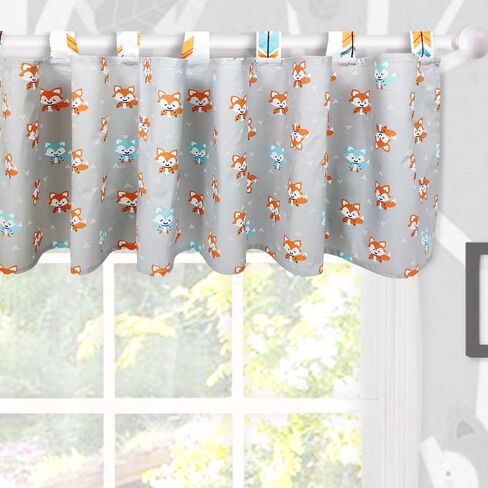Brandream هدية عيد الميلاد نافذة ستارة قطنية للطفل / طفل صغير / غرفة نوم الطفل حمام الغسيل غرفة المعيشة ديكور، نمط سهم الثعلب الغابات in Kuwait