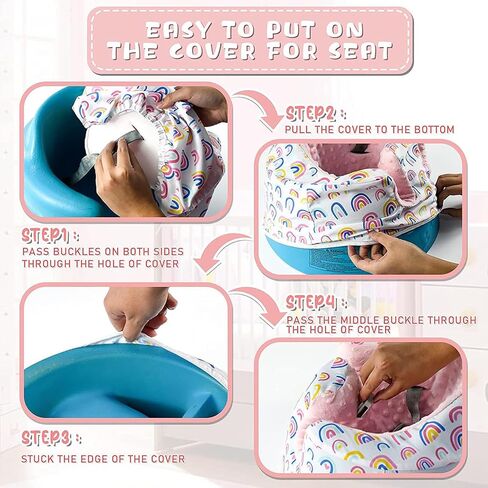 Seat Cover fit for Baby Seat, Baby Floor Seat Cover for Boys and Girls, Anti-Slip Comfortable Seat Cover, Baby Seat Protector Accessory, Easy to Install & Remove (Fish Scale) in Saudi Arabia