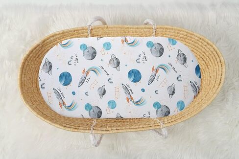 Bassinet Sheets 4 Pack Compatible with Halo Bassinest Swivel, Flex, Glide, Premiere & Luxe Series Sleeper Stretchy Ultra Soft Sun/Forest Deer/Space/Dinosaur in Kuwait